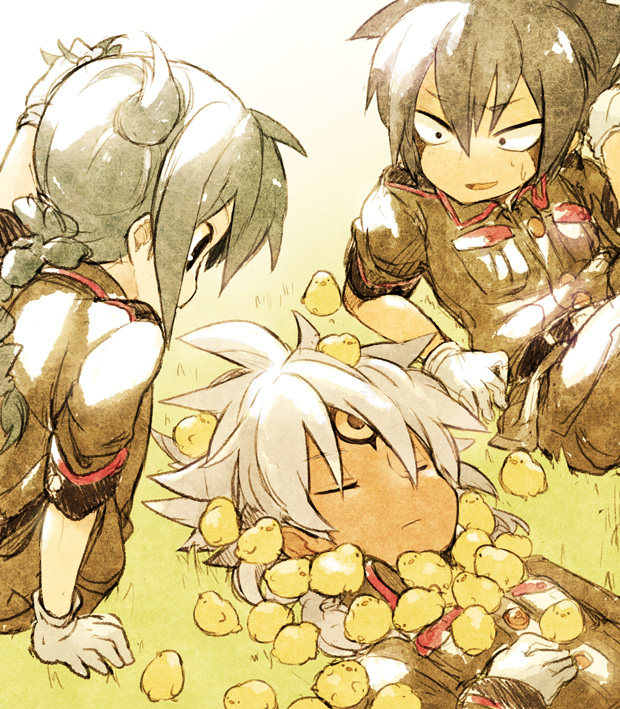 mistorene callus, baddap sleed, and eska bamel (inazuma eleven) drawn by yuzuki_gao