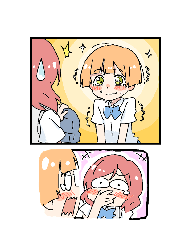 nishikino maki and hoshizora rin (love live! and 1 more) drawn by nanaji_(7ymf)