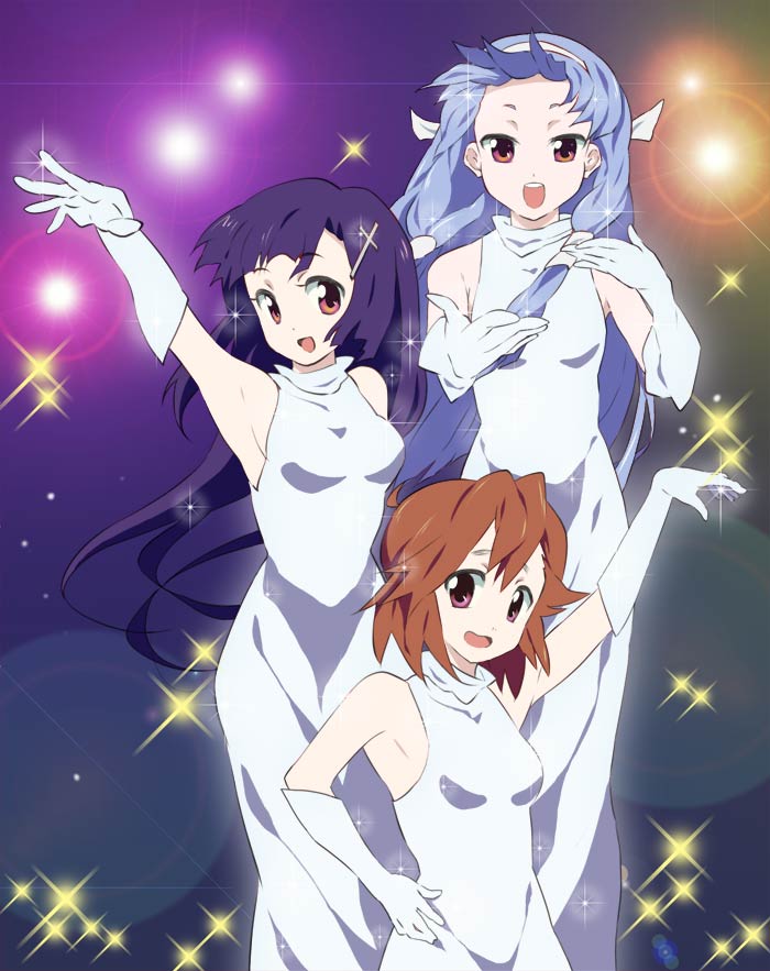 nagi, zange, and aoba tsugumi (kannagi) drawn by otonashi_matsuri