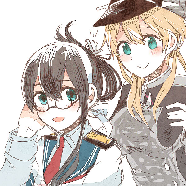 ooyodo and prinz eugen (kantai collection) drawn by itomugi-kun