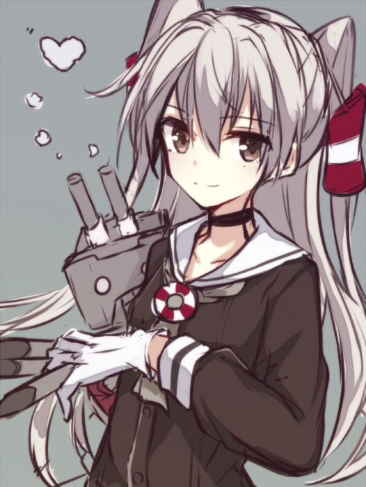 amatsukaze and rensouhou-kun (kantai collection) drawn by berukko