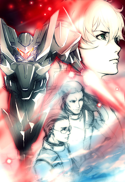 graham aker, union flag, howard mason, and daryl dodge (gundam and 1 more) drawn by teddy_(artist)