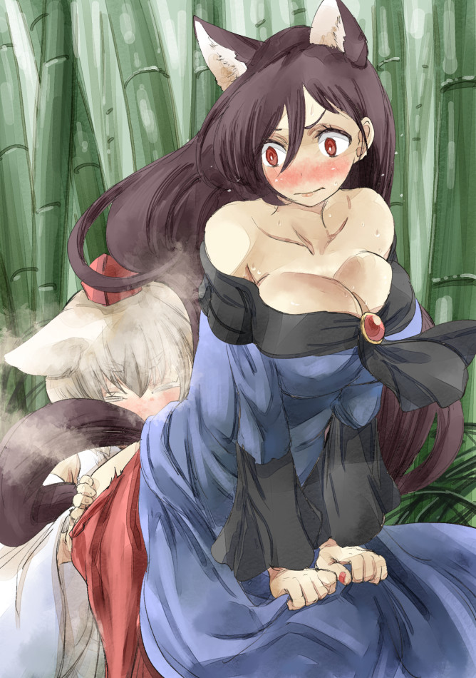 inubashiri momiji and imaizumi kagerou (touhou) drawn by yohane
