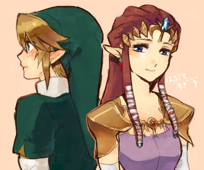 link and princess zelda (the legend of zelda and 1 more)