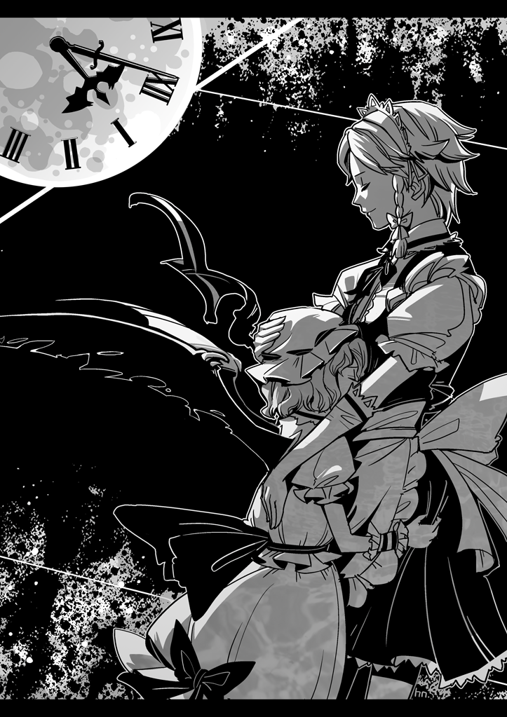remilia scarlet and izayoi sakuya (touhou) drawn by hounori