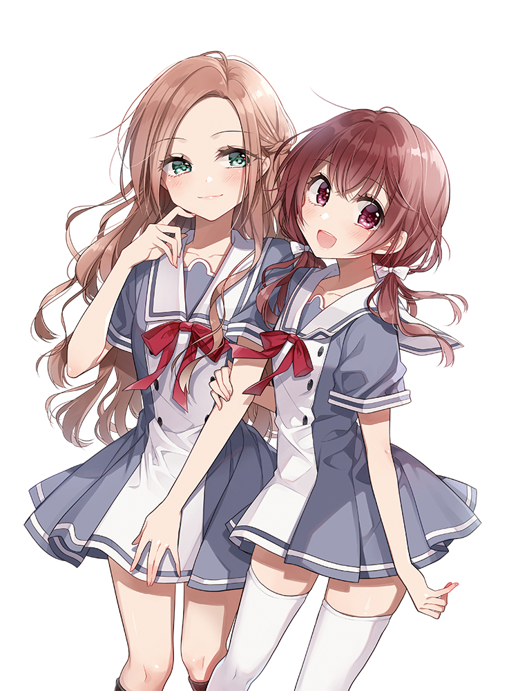fuwa aya and sakakibara marika (onna doushi toka arienai desho to iiharu onnanoko wo hyakunichikan de tetteiteki ni otosu yuri no ohanashi) drawn by yukiko_(tesseract)