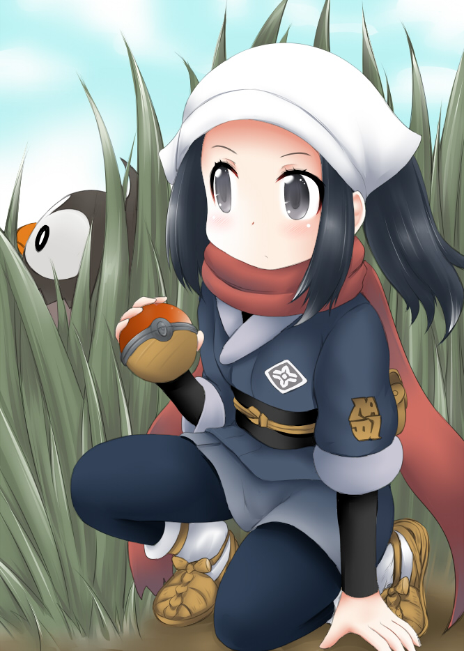 akari and starly (pokemon and 1 more) drawn by ouno_(nounai_disintegration)