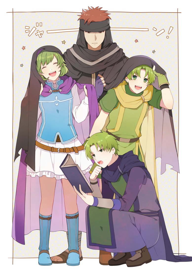 nino, jaffar, raigh, and lugh (fire emblem and 3 more) drawn by aym_(ash3ash3ash)