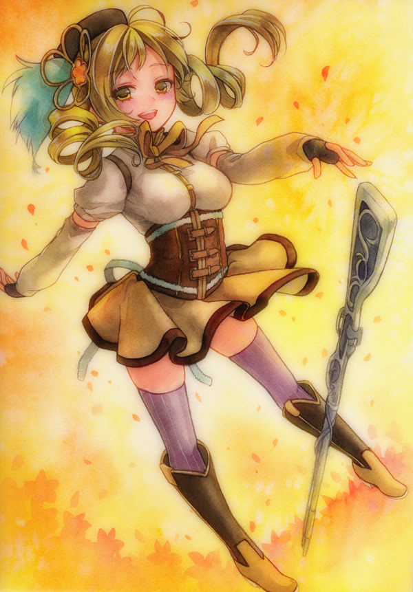 tomoe mami (mahou shoujo madoka magica) drawn by ne-on