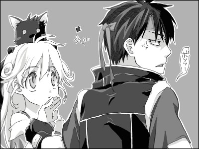 orphen, cleo everlastin, and leki (majutsushi orphen) drawn by kittaka_kaname