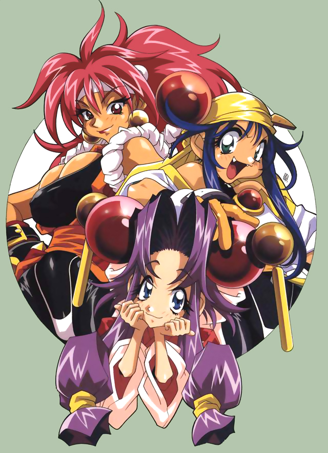 lime, cherry, and bloodberry (saber marionette j) drawn by kotobuki_tsukasa