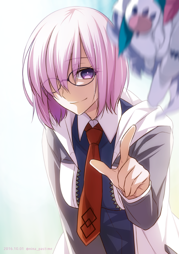 mash kyrielight and fou (fate and 1 more) drawn by nina_(pastime)
