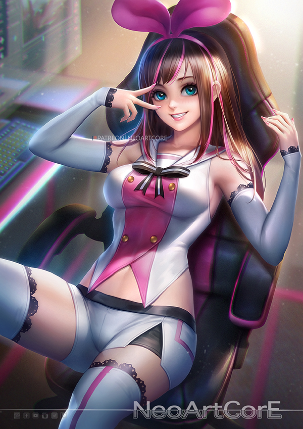 kizuna ai (kizuna ai inc.) drawn by neoartcore
