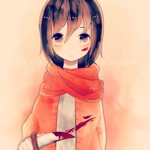 mikasa ackerman (shingeki no kyojin) drawn by n_0w0_myu