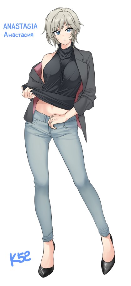 anastasia (idolmaster and 2 more) drawn by k52