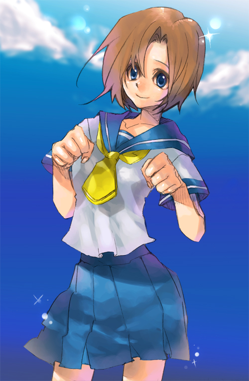 ryuuguu rena (higurashi no naku koro ni) drawn by amamiya_ten'ya