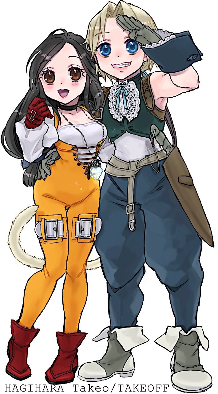 zidane tribal and garnet til alexandros xvii (final fantasy and 1 more) drawn by hagihara_takeo