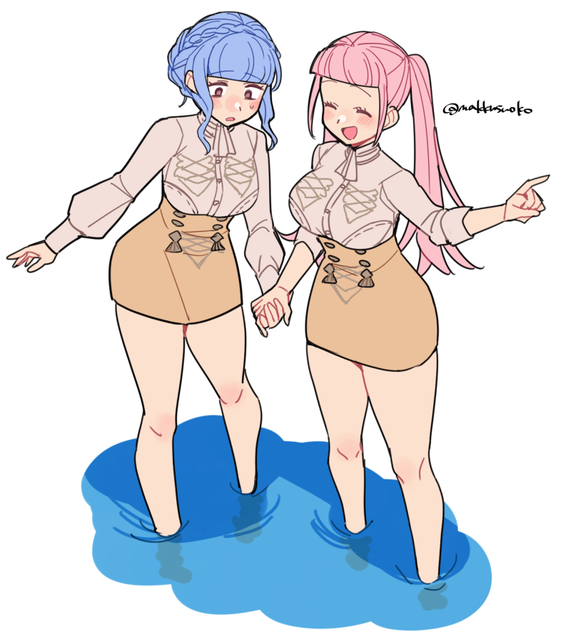 hilda valentine goneril and marianne von edmund (fire emblem and 1 more) drawn by do_m_kaeru