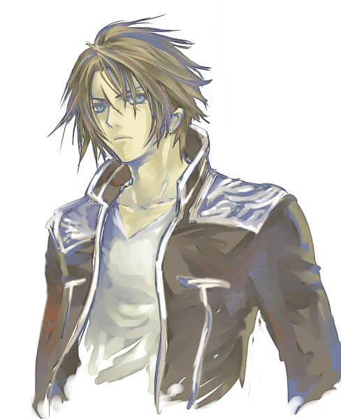 squall leonhart (final fantasy and 1 more) drawn by hinokami