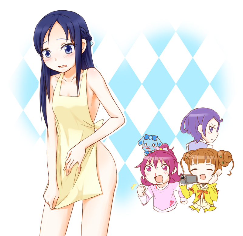 hishikawa rikka, aida mana, yotsuba alice, and rakeru (precure and 2 more) drawn by minu