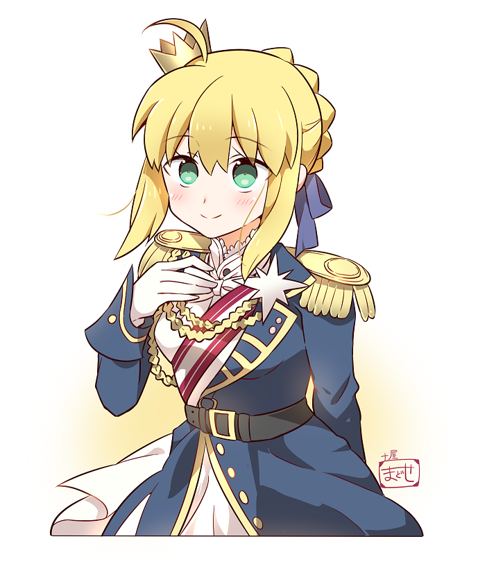 artoria pendragon, saber, and fujimaru ritsuka (fate and 2 more) drawn by tsuchiya_madose