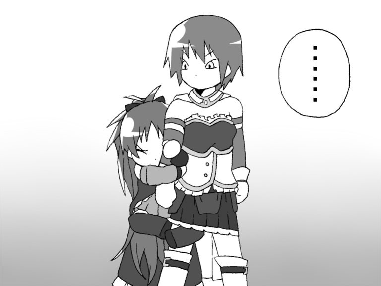 miki sayaka and sakura kyoko (mahou shoujo madoka magica) drawn by gogiga_gagagigo