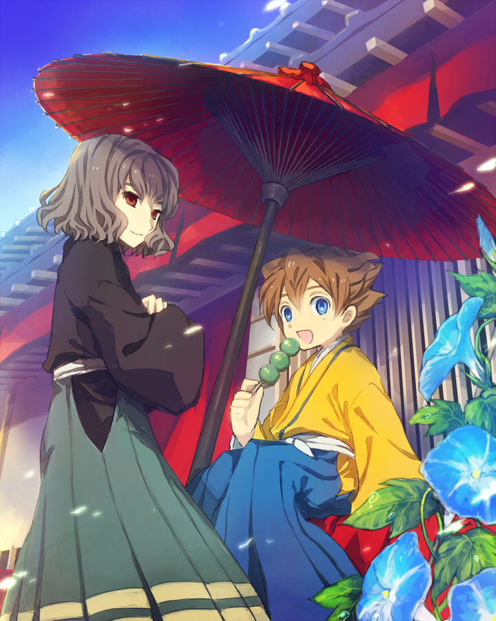 shindou takuto and matsukaze tenma (inazuma eleven and 1 more) drawn by aofujiake