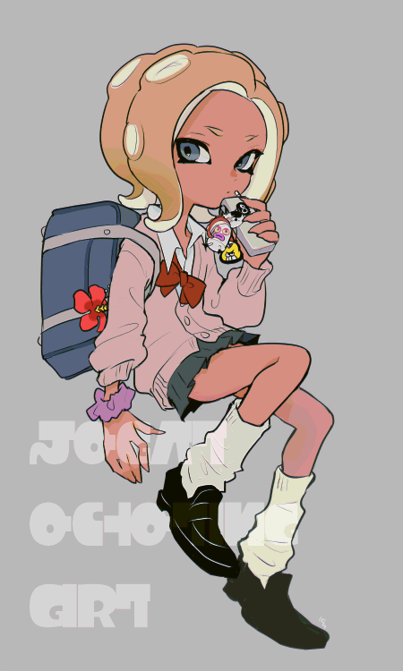 octoling player character, octoling girl, and octotrooper (splatoon) drawn by imaikuy0