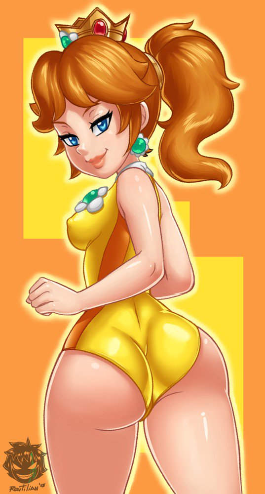 princess daisy (mario and 3 more) drawn by revtilian