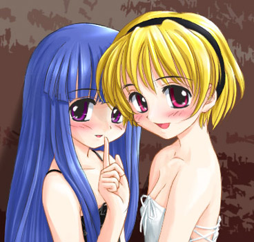 furude rika and houjou satoko (higurashi no naku koro ni) drawn by mizuki_yurine