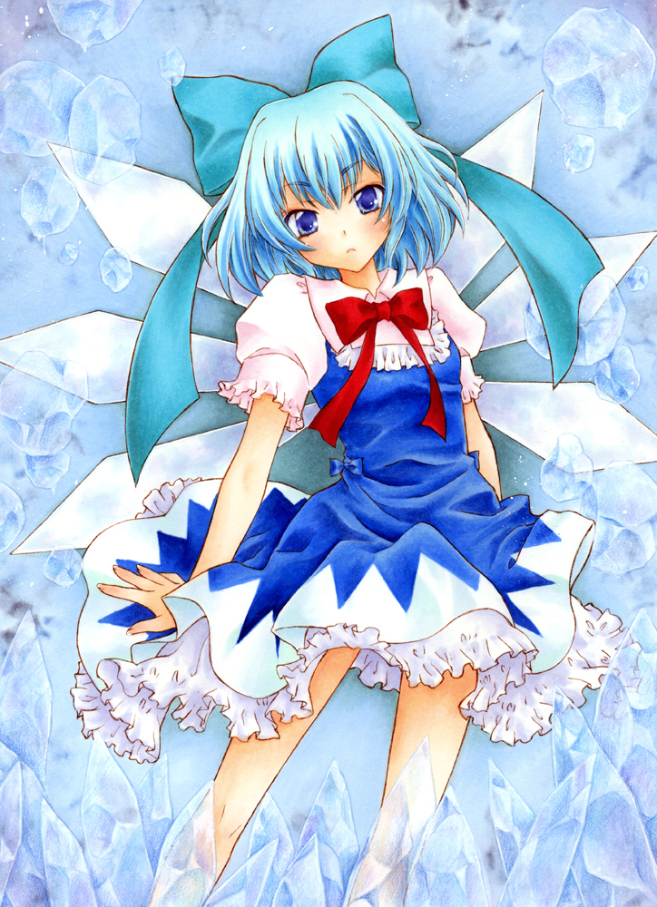 cirno (touhou) drawn by aoi_yuuka_(ao_no_kokoro)
