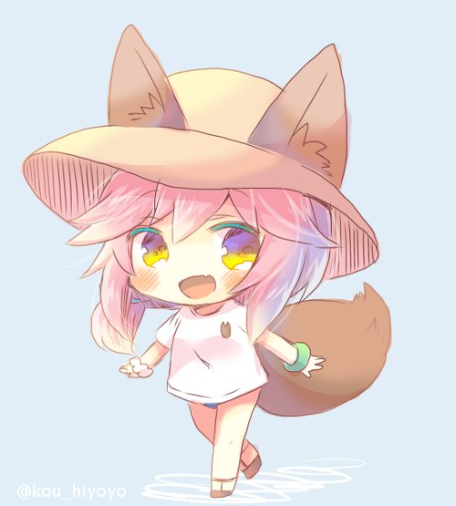 tamamo and tamamo no mae (fate and 1 more) drawn by kou_hiyoyo