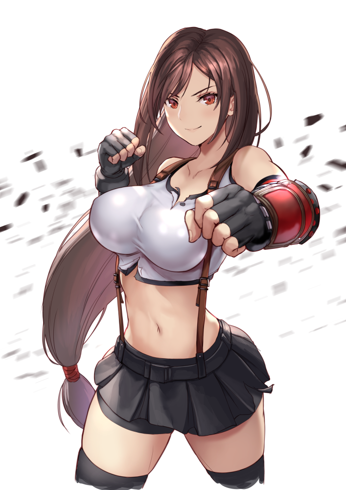 tifa lockhart (final fantasy and 2 more) drawn by maekawa_yuichi