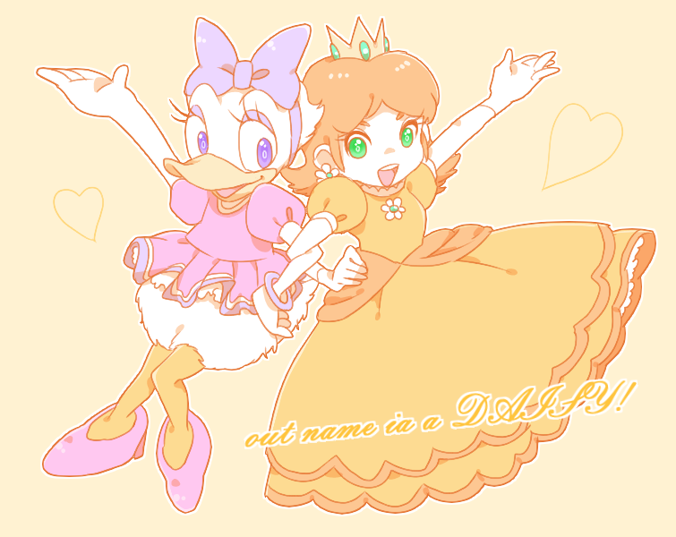 princess daisy and daisy duck (mario and 1 more) drawn by riomario