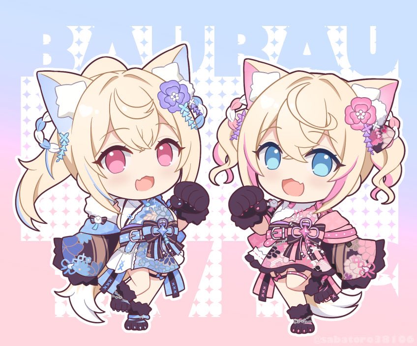 fuwawa abyssgard and mococo abyssgard (hololive and 1 more) drawn by misakiotukimi