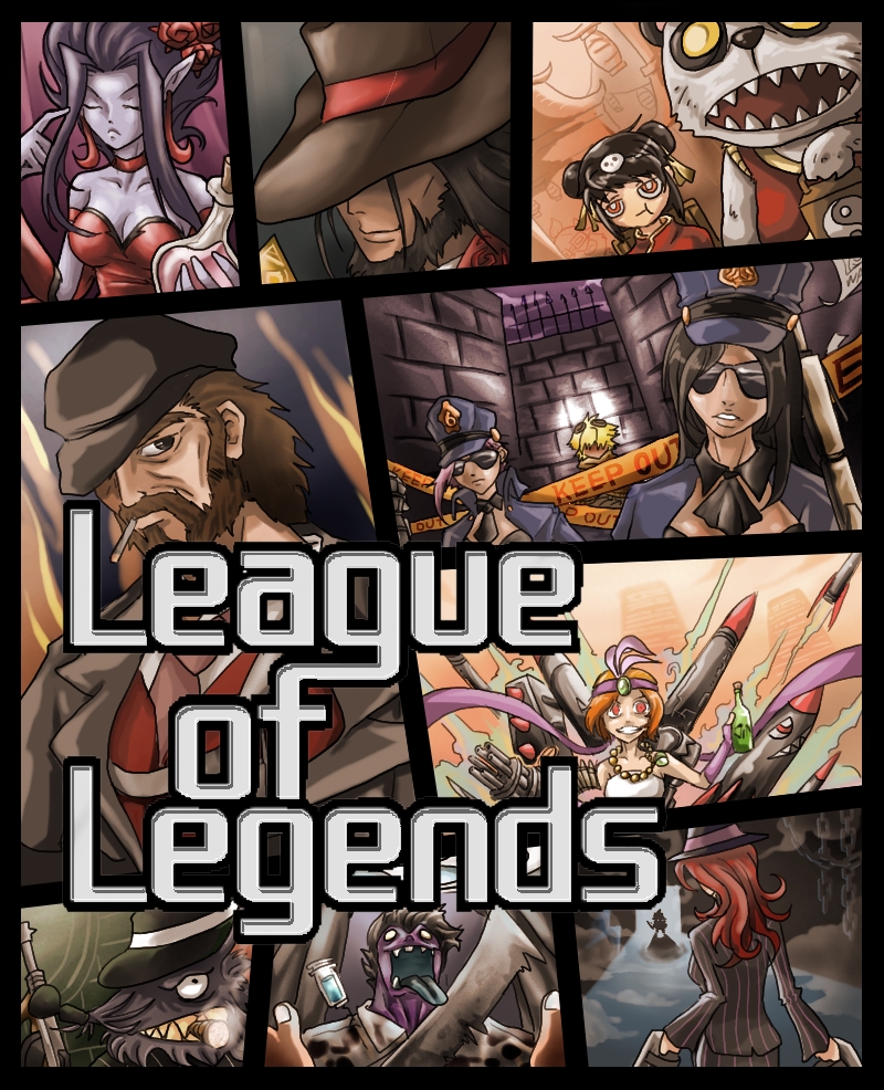 jinx, vi, caitlyn, evelynn, miss fortune, and 8 more (league of legends and 1 more) drawn by agood80003