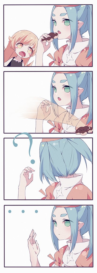 oshino shinobu and ononoki yotsugi (monogatari) drawn by aka_kan