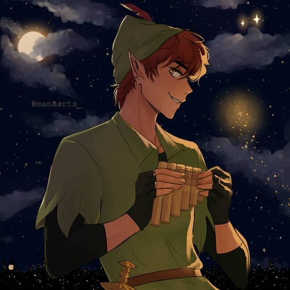 tinker bell and peter pan (walt disney's peter pan) drawn by manaarts
