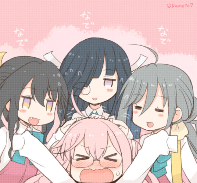 naganami, kiyoshimo, makigumo, and hayashimo (kantai collection) drawn by kamoto_tatsuya