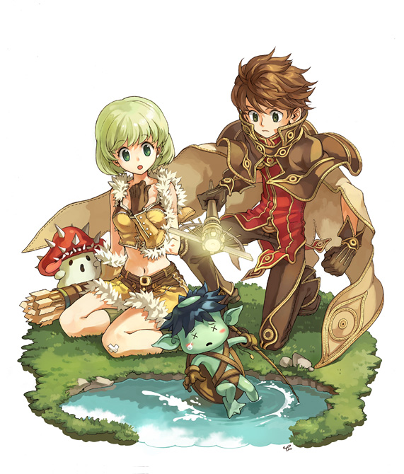 sniper, wizard, spore, and kapha (ragnarok online) drawn by tiv