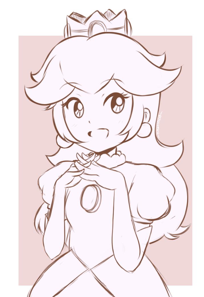 princess peach (mario) drawn by chocomiru