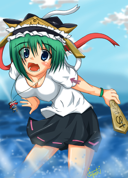 shiki eiki and onozuka komachi (touhou) drawn by fugeki