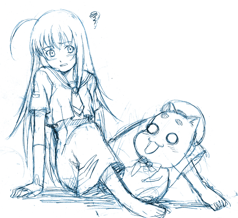 alice carroll and aria pokoteng (aria) drawn by g-tetsu