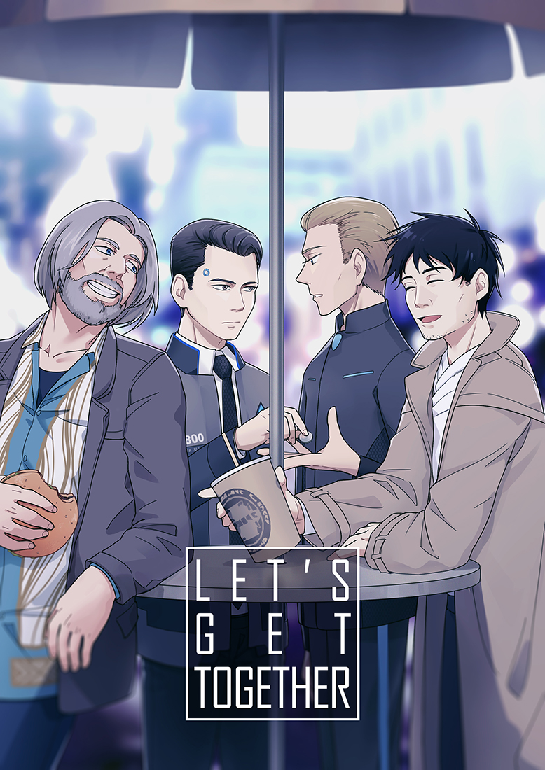 r daneel olivaw, connor, elijah baley, and hank anderson (detroit: become human and 1 more) drawn by sorges