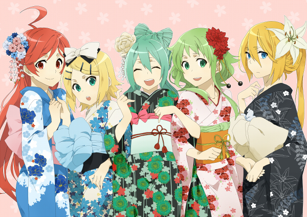 hatsune miku, kagamine rin, gumi, sf-a2 miki, and lily (vocaloid) drawn by catgirl0926