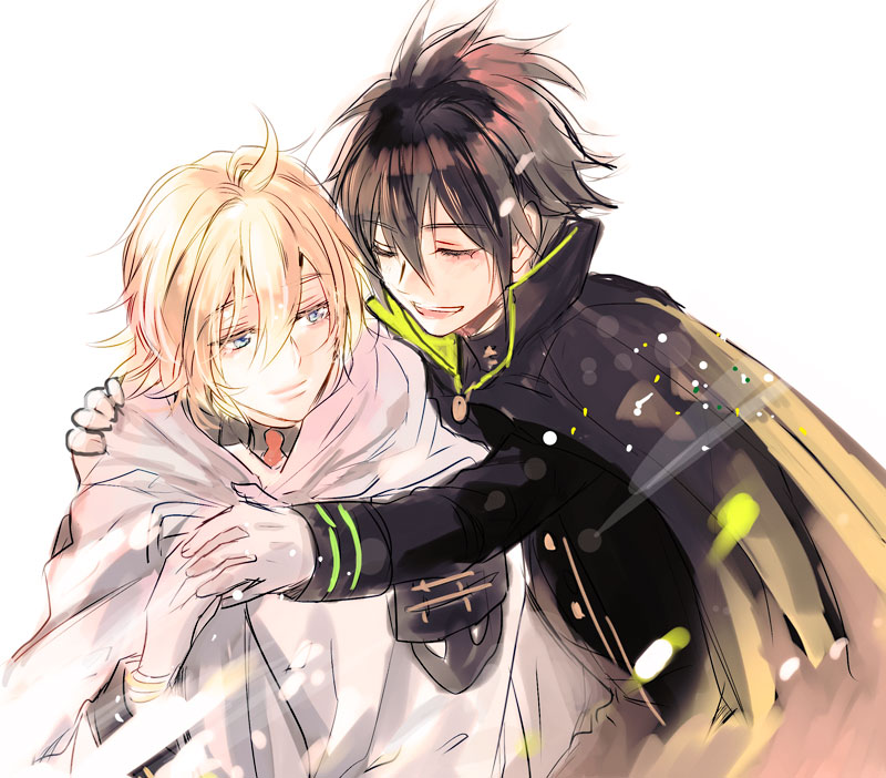 hyakuya yuuichirou and hyakuya mikaela (owari no seraph) drawn by obanakoko