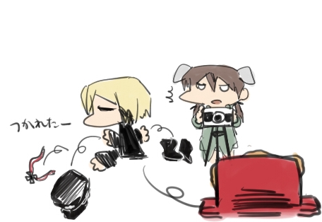erica hartmann and gertrud barkhorn (world witches series and 1 more) drawn by shiraba_(sonomama_futene)