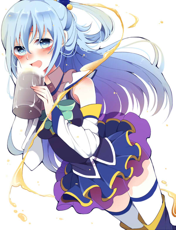 aqua (kono subarashii sekai ni shukufuku wo!) drawn by evtv4222