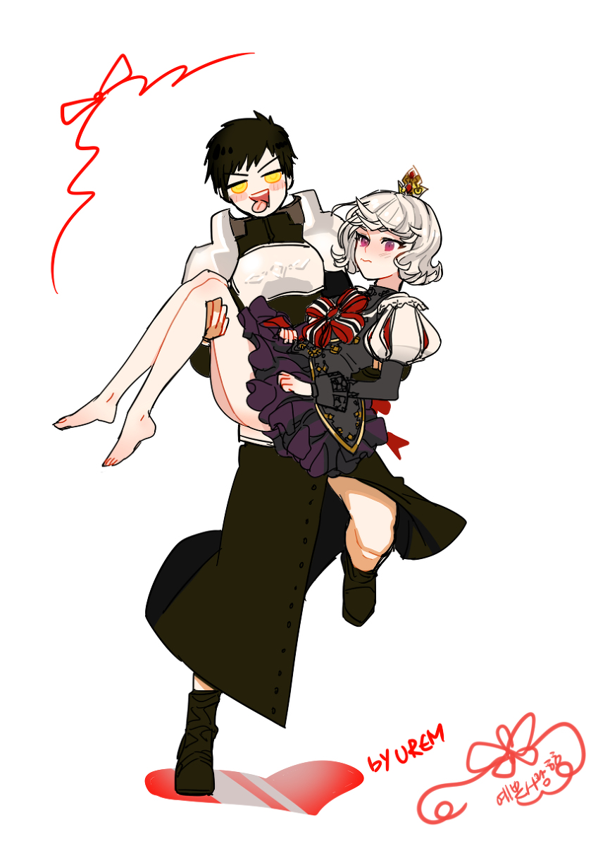 player character and eirawen (mabinogi) drawn by shot_(urem)
