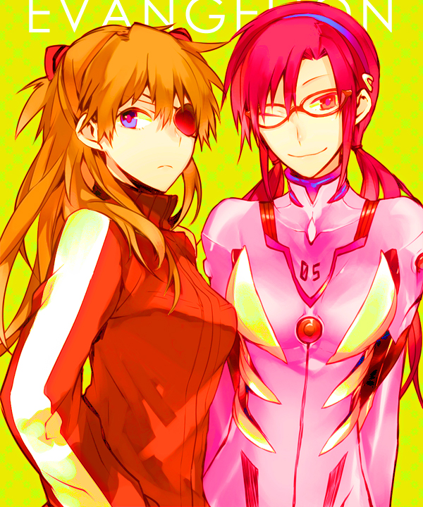 souryuu asuka langley and makinami mari illustrious (neon genesis evangelion and 2 more) drawn by akio_(89e)
